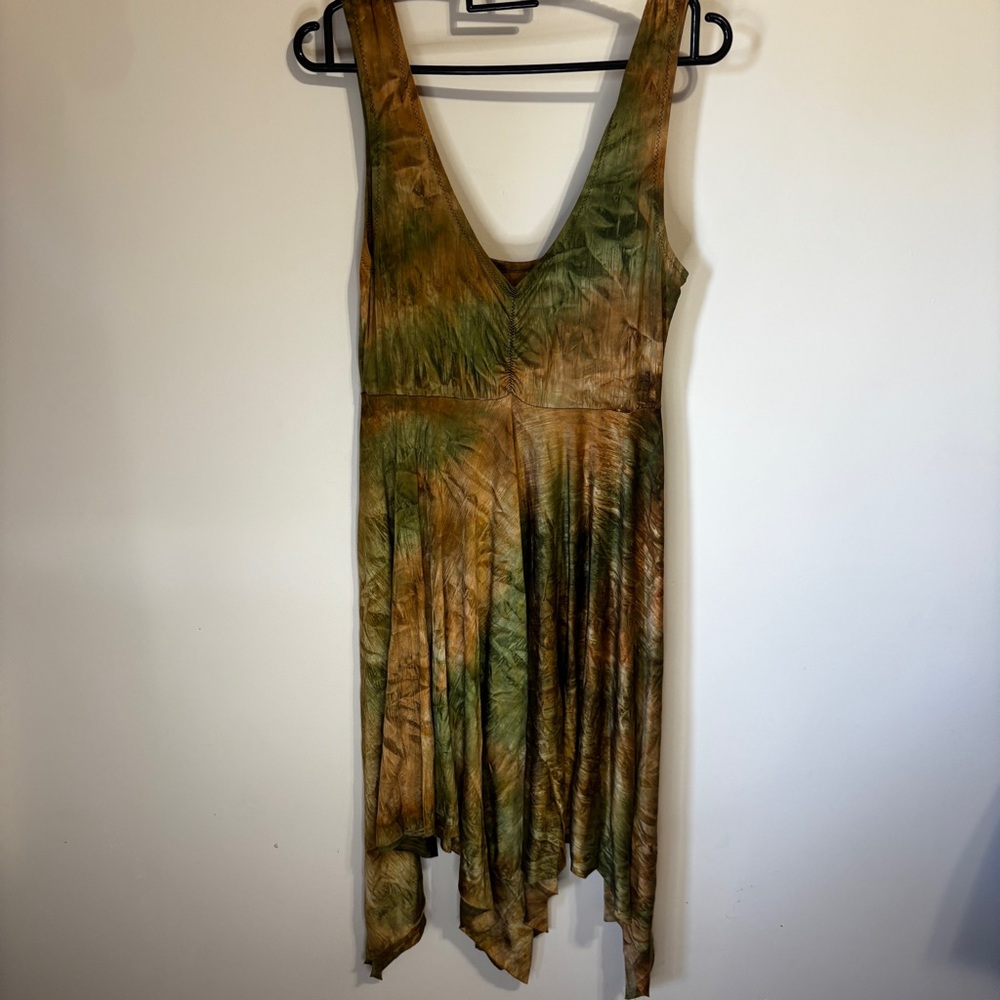Women’s Asymmetrical Tie-Dye Earthly Inspired Dance Dress Whimsigoth Festival